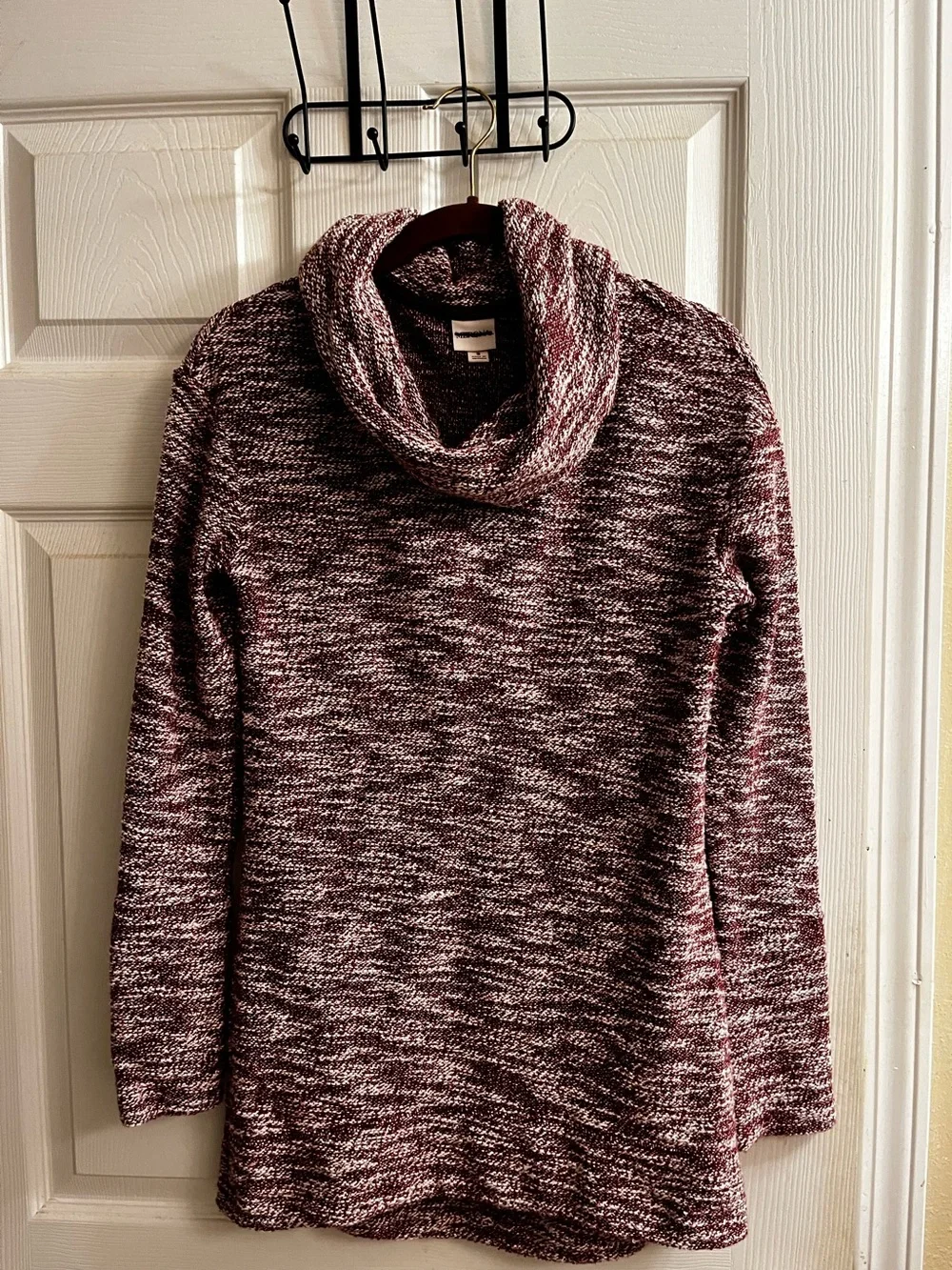 MERONA~COWL NECK~TUNIC LENGTH PULLOVER~SM
